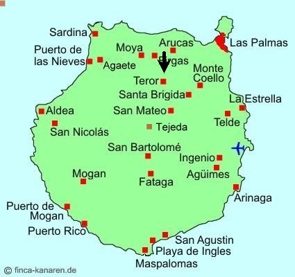Gran Canaria Karte - Terror - Gran Canaria Nord